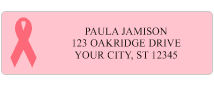 Pink Ribbon Address Labels