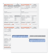 BUNDLE - W-2 Laser 4-Up Pre-Printed w/ Env.