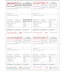 W-2 Laser 4-Up Pre-Printed Format 