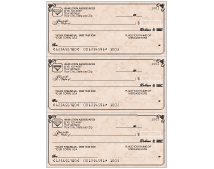 Antique Desk Register Checks