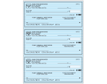 Blue Safety Desk Register Checks