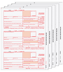 Laser 1099-NEC (non-employee compensation) 5 part set